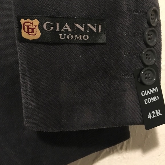 Gianni Uomo | Charcoal Suede Blazer 42R - Picture 5 of 7